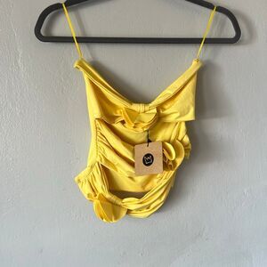 Sky to moon night calls yellow halter NWT